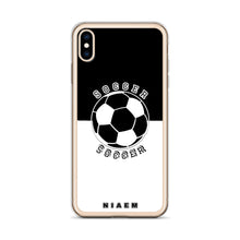 Load image into Gallery viewer, Soccer iPhone Case (Black &amp; White)