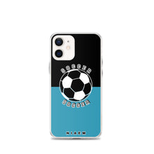 Load image into Gallery viewer, Soccer iPhone Case (Black &amp; Blue)