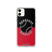 Load image into Gallery viewer, Baseball iPhone Case (Black &amp; Red)
