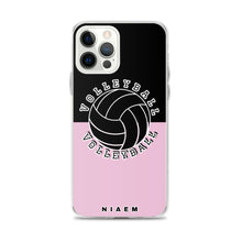 Load image into Gallery viewer, Volleyball iPhone Case (Black &amp; Pink 4)