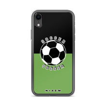 Load image into Gallery viewer, Soccer iPhone Case (Black &amp; Green)