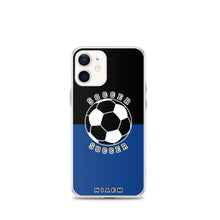 Load image into Gallery viewer, Soccer iPhone Case (Black &amp; Blue 2)
