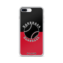 Load image into Gallery viewer, Baseball iPhone Case (Black &amp; Red)