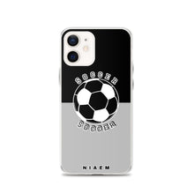 Load image into Gallery viewer, Soccer iPhone Case (Black &amp; Grey 2)