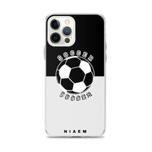 Load image into Gallery viewer, Soccer iPhone Case (Black &amp; Grey 3)