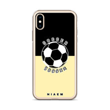 Load image into Gallery viewer, Soccer iPhone Case (Black &amp; Yellow 2)