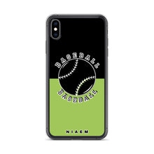 Load image into Gallery viewer, Baseball iPhone Case (Black &amp; Green 3)