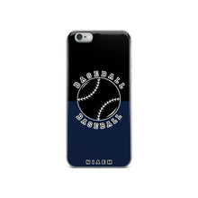 Load image into Gallery viewer, Baseball iPhone Case (Black &amp; Navy)