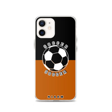 Load image into Gallery viewer, Soccer iPhone Case (Black &amp; Brown 1)