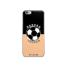 Load image into Gallery viewer, Soccer iPhone Case (Black &amp; Nude 1)