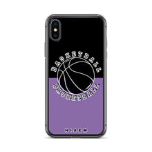 Load image into Gallery viewer, Basketball iPhone Case (Black &amp; Purple 1)