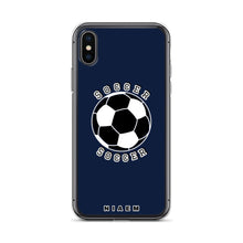 Load image into Gallery viewer, Soccer iPhone Case (Navy)