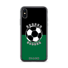 Load image into Gallery viewer, Soccer iPhone Case (Black &amp; Green 1)