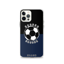 Load image into Gallery viewer, Soccer iPhone Case (Black &amp; Navy)