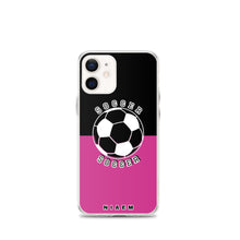 Load image into Gallery viewer, Soccer iPhone Case (Black &amp; Pink 5)
