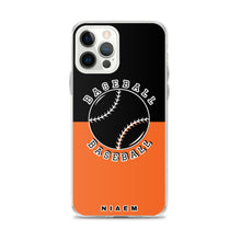 Load image into Gallery viewer, Baseball iPhone Case (Black &amp; Orange)