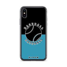 Load image into Gallery viewer, Baseball iPhone Case (Black &amp; Blue)