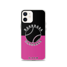 Load image into Gallery viewer, Baseball iPhone Case (Black &amp; Pink 5)