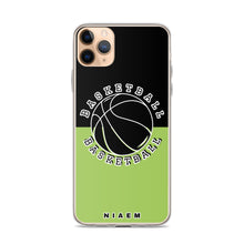 Load image into Gallery viewer, Basketball iPhone Case (Black &amp; Green 3)