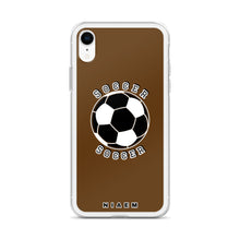 Load image into Gallery viewer, Soccer iPhone Case (Brown)