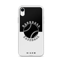 Load image into Gallery viewer, Baseball iPhone Case (Black &amp; Grey 3)