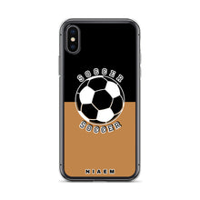 Load image into Gallery viewer, Soccer iPhone Case (Black &amp; Nude)