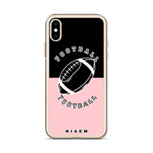 Load image into Gallery viewer, American Football iPhone Case (Black &amp; Pink 3)