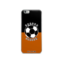 Load image into Gallery viewer, Soccer iPhone Case (Black &amp; Brown 1)
