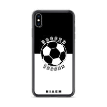 Load image into Gallery viewer, Soccer iPhone Case (Black &amp; White)