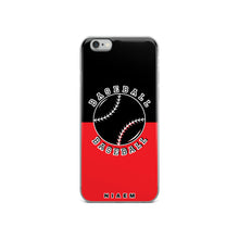 Load image into Gallery viewer, Baseball iPhone Case (Black &amp; Red 1)