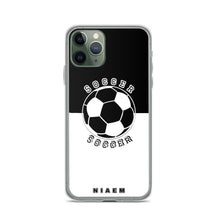 Load image into Gallery viewer, Soccer iPhone Case (Black &amp; White)