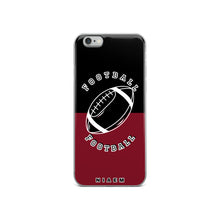 Load image into Gallery viewer, American Football iPhone Case (Black &amp; Red 2)