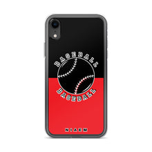 Load image into Gallery viewer, Baseball iPhone Case (Black &amp; Red 1)