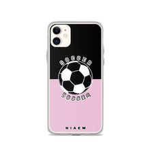 Load image into Gallery viewer, Soccer iPhone Case (Black &amp; Pink 4)