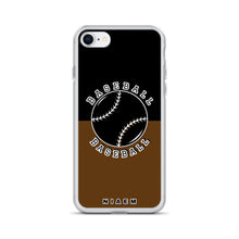 Load image into Gallery viewer, Baseball iPhone Case (Black &amp; Brown)