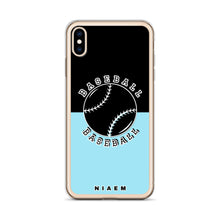 Load image into Gallery viewer, Baseball iPhone Case (Black &amp; Blue 6)