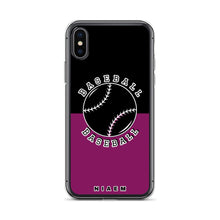 Load image into Gallery viewer, Baseball iPhone Case (Black &amp; Pink 6)