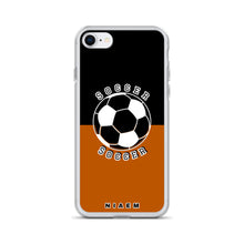 Load image into Gallery viewer, Soccer iPhone Case (Black &amp; Brown 1)