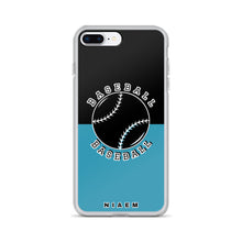 Load image into Gallery viewer, Baseball iPhone Case (Black &amp; Blue)