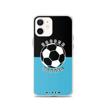 Load image into Gallery viewer, Soccer iPhone Case (Black &amp; Blue 7)