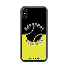 Load image into Gallery viewer, Baseball iPhone Case (Black &amp; Yellow 3)