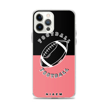 Load image into Gallery viewer, American Football iPhone Case (Black &amp; Pink 2)