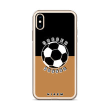 Load image into Gallery viewer, Soccer iPhone Case (Black &amp; Nude)