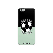Load image into Gallery viewer, Soccer iPhone Case (Black &amp; Green 5)