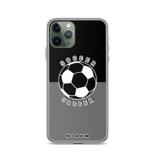 Load image into Gallery viewer, Soccer iPhone Case (Black &amp; Grey)