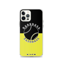 Load image into Gallery viewer, Baseball iPhone Case (Black &amp; Yellow 3)