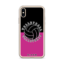 Load image into Gallery viewer, Volleyball iPhone Case (Black &amp; Pink)