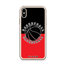 Load image into Gallery viewer, Basketball iPhone Case (Black &amp; Red 1)