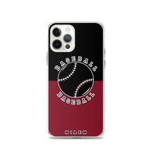 Load image into Gallery viewer, Baseball iPhone Case (Black &amp; Red 2)
