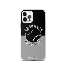 Load image into Gallery viewer, Baseball iPhone Case (Black &amp; Grey 1)